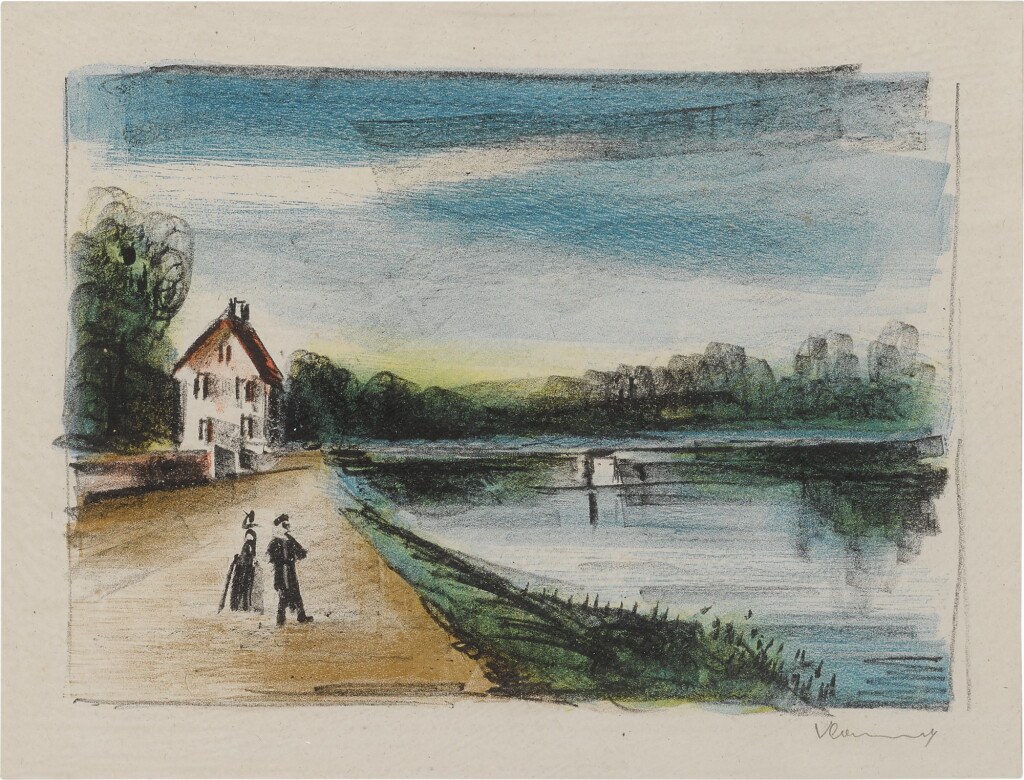 View full screen - View 1 of Lot 172. Le Pont sur L'Oise à Méry (II) (Walterskirchen 187).