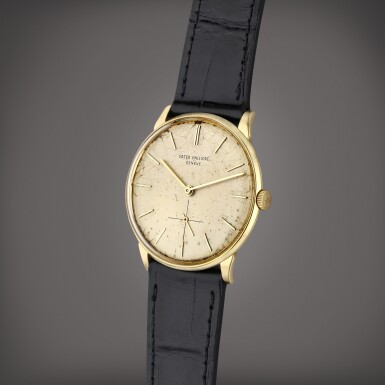 View full screen - View 1 of Lot 4. Reference 2573/2 Calatrava | A yellow gold wristwatch, Made in 1968.