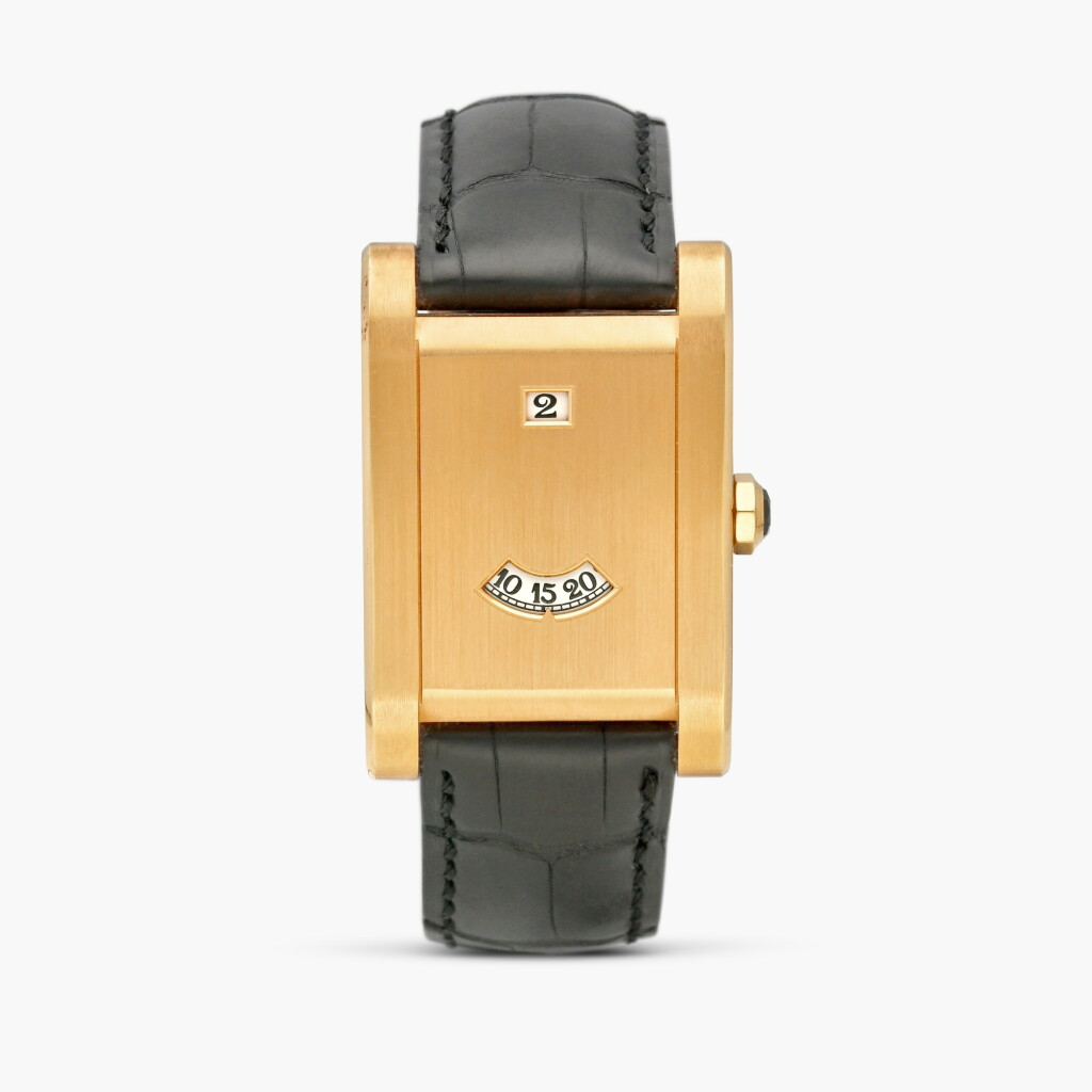 View full screen - View 1 of Lot 2228. Tank à Guichets "CPCP", Reference 2817 | A limited edition pink gold jumping hour wristwatch, Circa 2004.