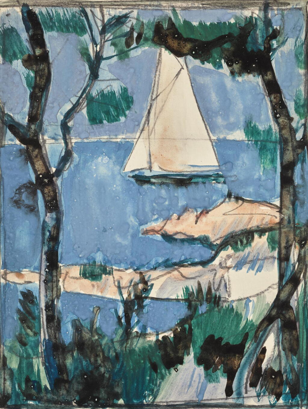 View full screen - View 1 of Lot 38. JOHN DUNCAN FERGUSSON, R.B.A. | ANTIBES.