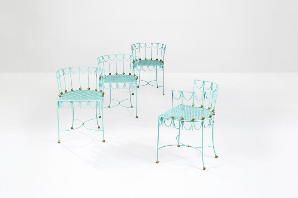View full screen - View 1 of Lot 78. Ensemble de quatre fauteuils Stromboli.