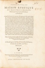 L'Agriculture ou la maison rustique. Paris, 1574. In-4. Vélin de l'époque.