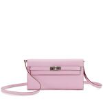 Mauve Sylvestre Epsom Kelly To Go Wallet Palladium Hardware, 2021