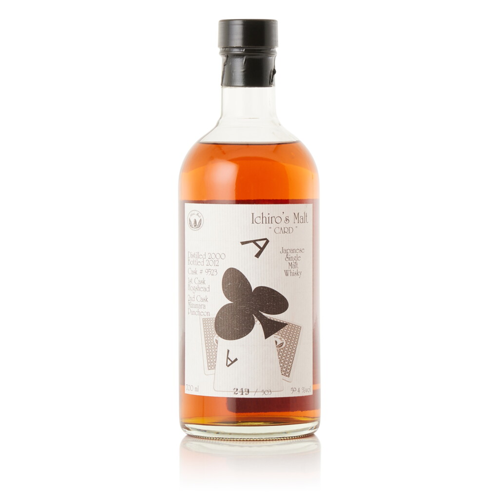 View full screen - View 1 of Lot 8265. 羽生 Hanyu Ichiro's Malt Card Series Ace of Clubs Cask #9523 59.4 abv 2000 (1 BT70).