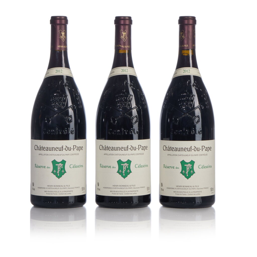 View full screen - View 1 of Lot 541. Châteauneuf du Pape Rouge, Réserve des Célestins 2012 Henri Bonneau (6 MAG).