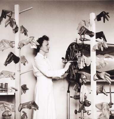 View full screen - View 1 of Lot 29. Surgical Gloves Are Sterilised and Dried on Stands, Churchill Hospital, Oxford.