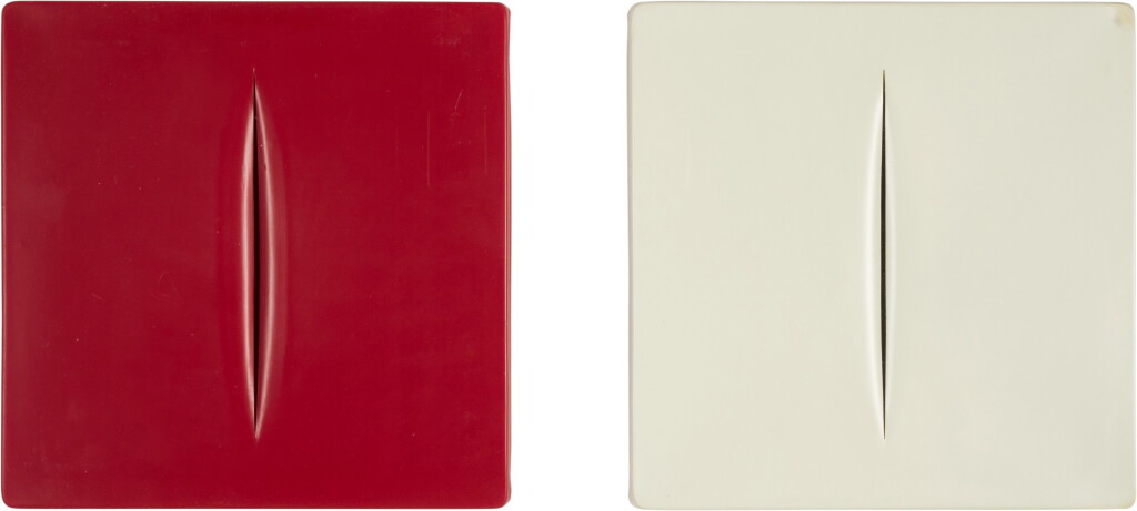 View full screen - View 1 of Lot 69. Concetto Spaziale (Red and White).
