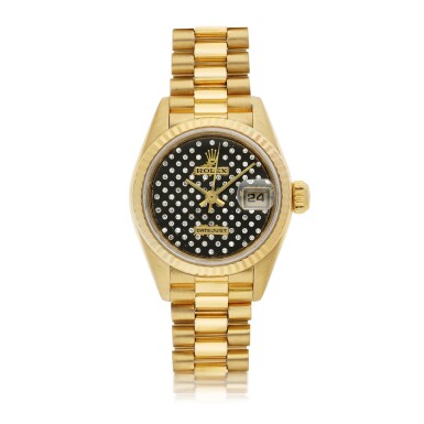 View full screen - View 1 of Lot 172. ROLEX | REF 69178 DATEJUST, A YELLOW GOLD AND DIAMOND SET CENTER SECONDS WRISTWATCH WITH DATE AND BRACELET CIRCA 1986.