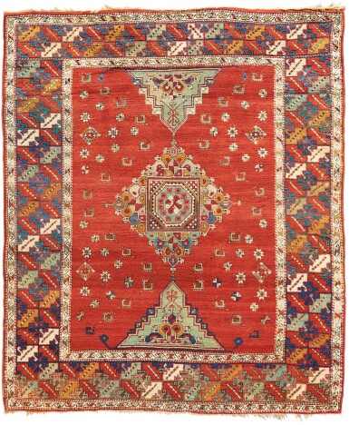 View full screen - View 1 of Lot 279. A LARGE BERGAMA RUG, WEST ANATOLIA.