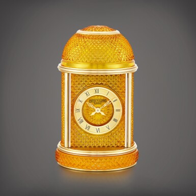 View full screen - View 1 of Lot 2229. "Crystal Amber", Reference 10008M-001 | A Baccarat crystal dome clock, Circa 2020 | 百達翡麗 | "CRYSTAL AMBER" 型號10008M-001 | BACCARAT水晶座鐘,約2020年製.