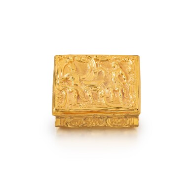 View full screen - View 1 of Lot 1215. A gold snuff box, John Barbe, London, 1759.
