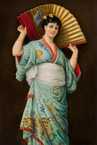 View full screen - View 1 of Lot 120. A BERLIN (K.P.M.) PORCELAIN RECTANGULAR PLAQUE, CIRCA 1900.