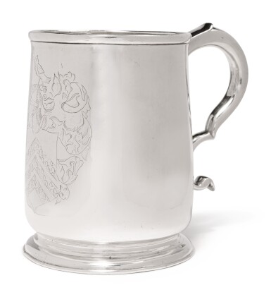 View full screen - View 1 of Lot 324. A GEORGE I SILVER MUG, GABRIEL SLEATH, LONDON, 1725.
