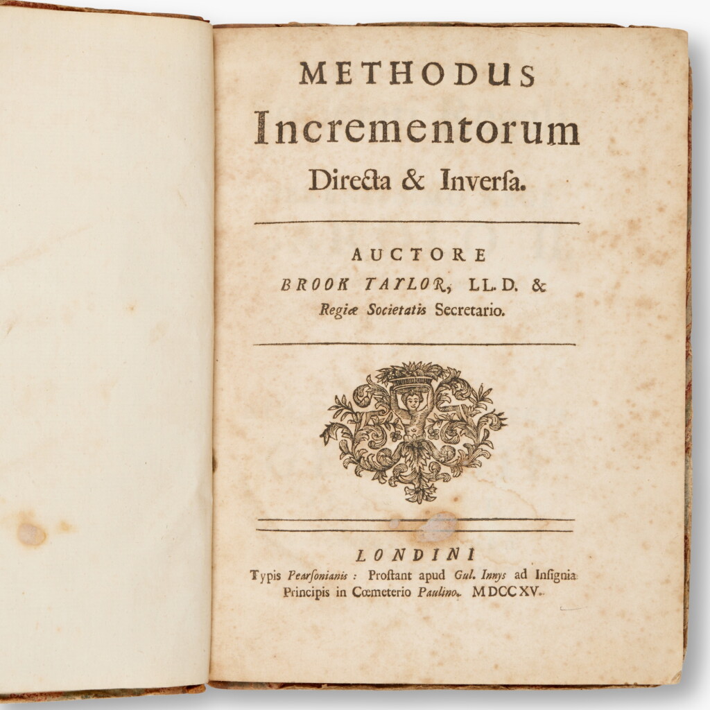 View full screen - View 1 of Lot 108. Taylor, Brook | Methodus incrementorum directa & inversa, London, 1715, first edition.