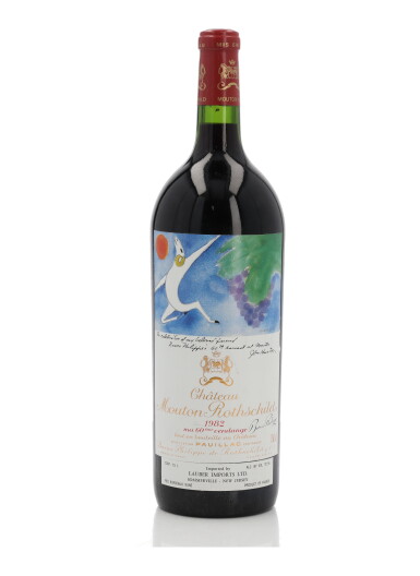 View full screen - View 1 of Lot 6. Château Mouton Rothschild 1982 (1 MAG).