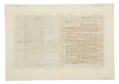 View full screen - View 1 of Lot 1072. Washington, George | An irritated President Washington seeks payment for a Pennsylvania land sale.