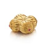 Gold and Ruby and Diamond Compact