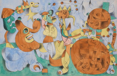 View full screen - View 1 of Lot 564. Chez le roi de Pologne: Ubu Roi, planche III.