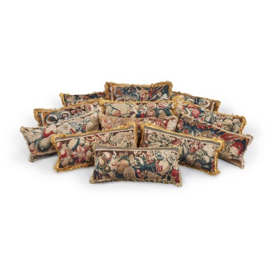 View full screen - View 1 of Lot 19. A Set Of Twelve Fine Flemish Tapestry Panels, Probably Brussels, Late 17th century .