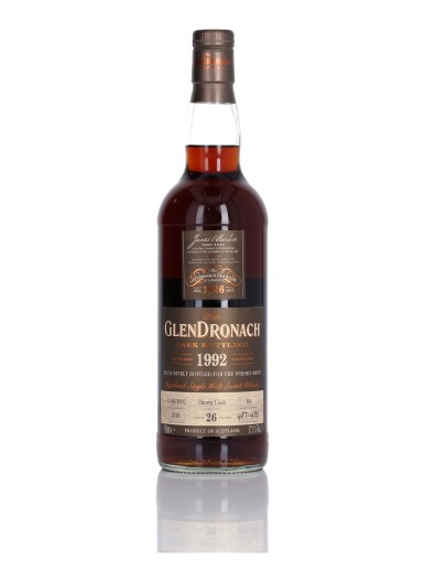 View full screen - View 1 of Lot 93. The Glendronach Single Cask 26 Year Old #64 57.1 abv 1992 (1 Bottle 70cl).