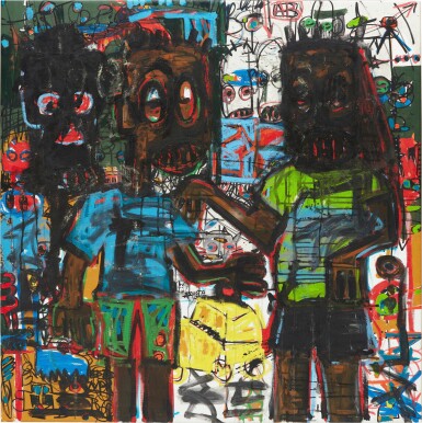 View full screen - View 1 of Lot 512. Aboudia 阿布迪亞 | Untitled 無題.