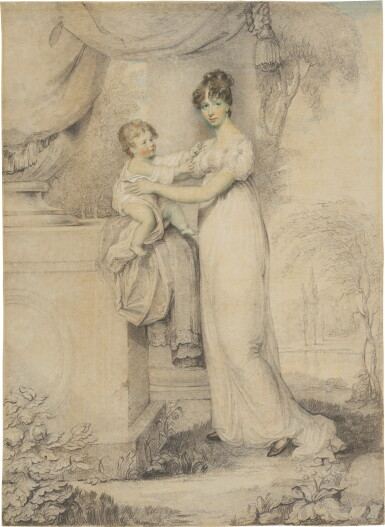 View full screen - View 1 of Lot 184. Portrait of a mother and child.