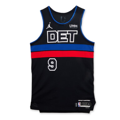 View full screen - View 1 of Lot 98. Ausar Thompson Detroit Pistons 2023-2024 Game Worn Statement Edition Jersey | Double-Double.