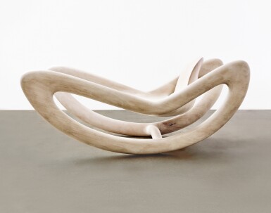 View full screen - View 1 of Lot 137. WENDELL CASTLE | UNIQUE "ANGEL HEART" ROCKING CHAIR.