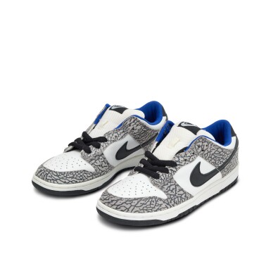 View full screen - View 1 of Lot 37. Nike SB Dunk Low Supreme ‘White Cement’ | Size 8.5 .