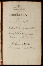 Heraldic Manuscript--William Ryley and Henry Dethick | Visitation of Middlesex of 1663, manuscript