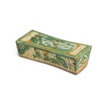 An extremely rare molded sancai 'Cizhou' pillow, Jin - Yuan dynasty