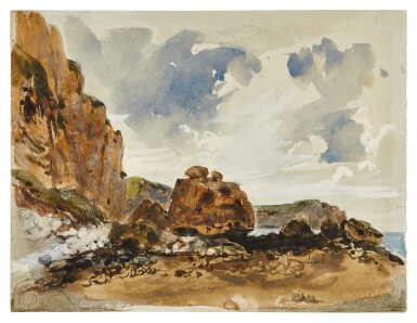 View full screen - View 1 of Lot 109. Cliffs at Fecamp.