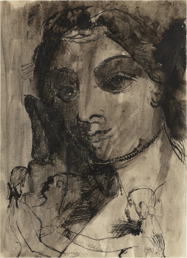 View full screen - View 1 of Lot 111. Tête de femme.