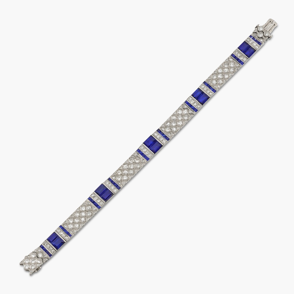 View full screen - View 1 of Lot 43. Sapphire and Diamond Bracelet.