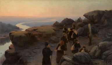 View full screen - View 1 of Lot 36. Pilgrims at Sviatohirsk.