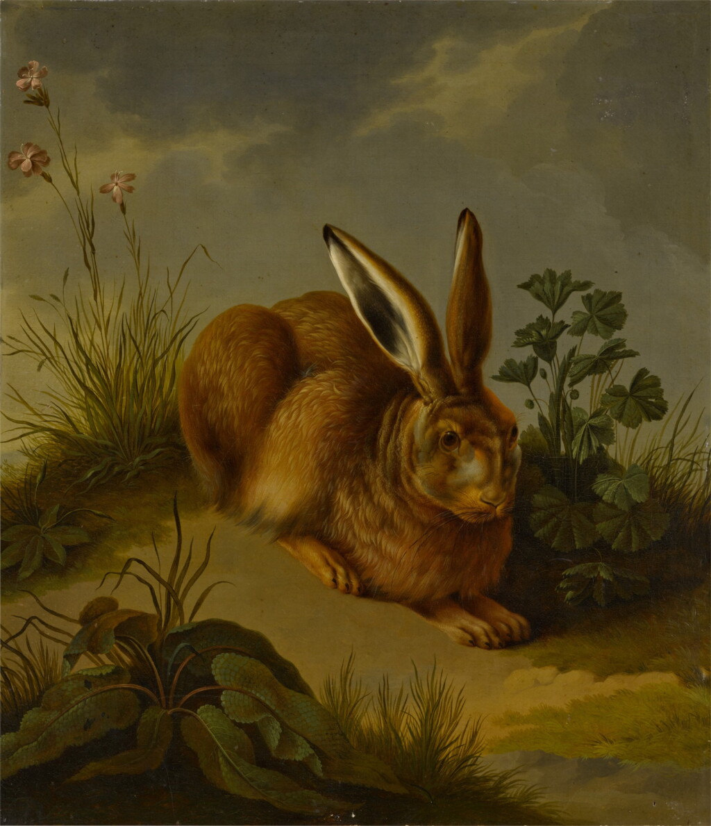 View full screen - View 1 of Lot 279. A hare among plants and grasses.