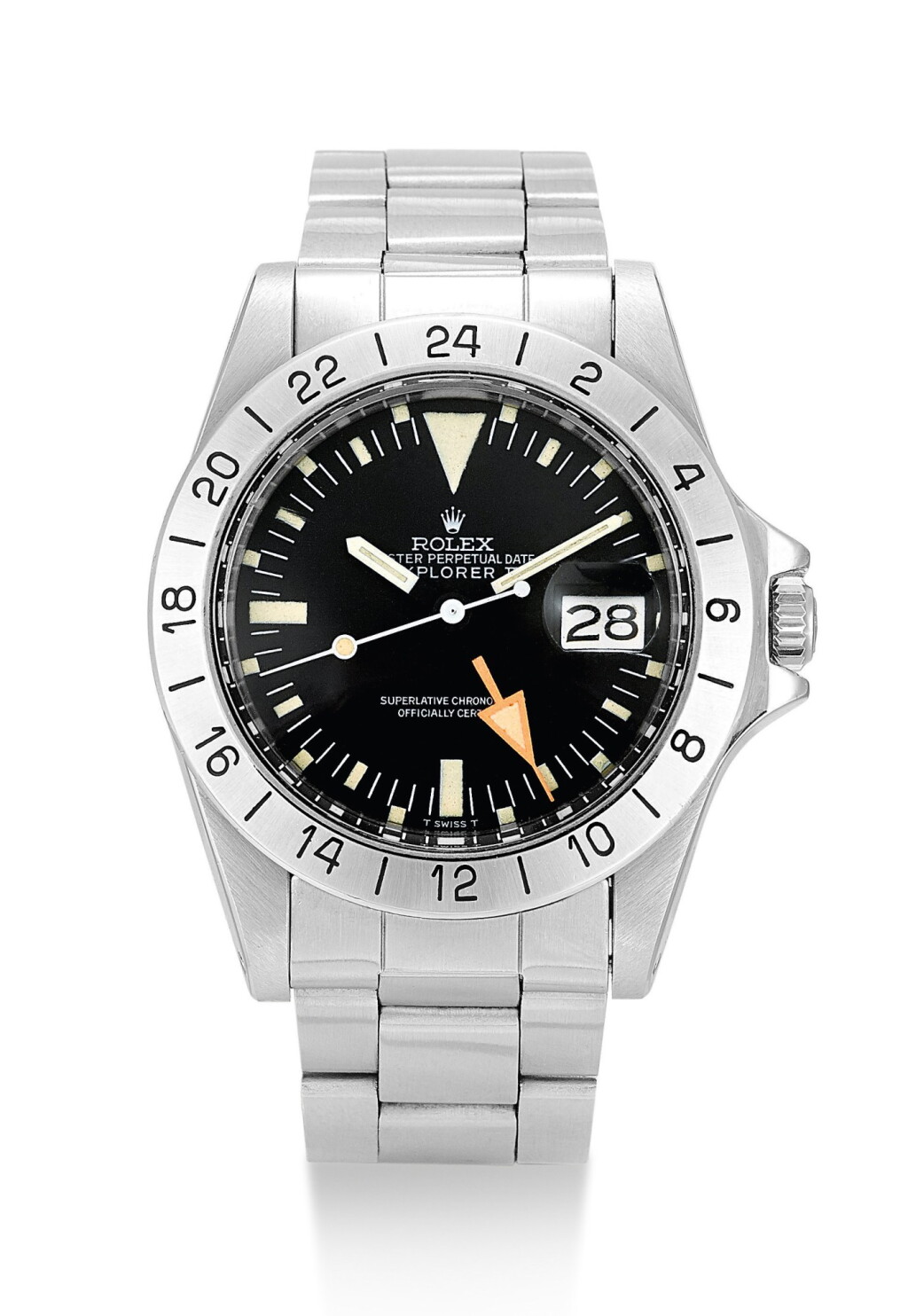 View full screen - View 1 of Lot 6. ROLEX | EXPLORER II, REFERENCE 1655, A STAINLESS STEEL WRISTWATCH WITH 24 HOUR INDICATION, DATE AND BRACELET, CIRCA 1984.