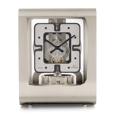 View full screen - View 1 of Lot 177. JAEGER-LECOULTRE | ATMOS, REF 5922 STAINLESS STEEL ATMOS CLOCK CIRCA 1974.