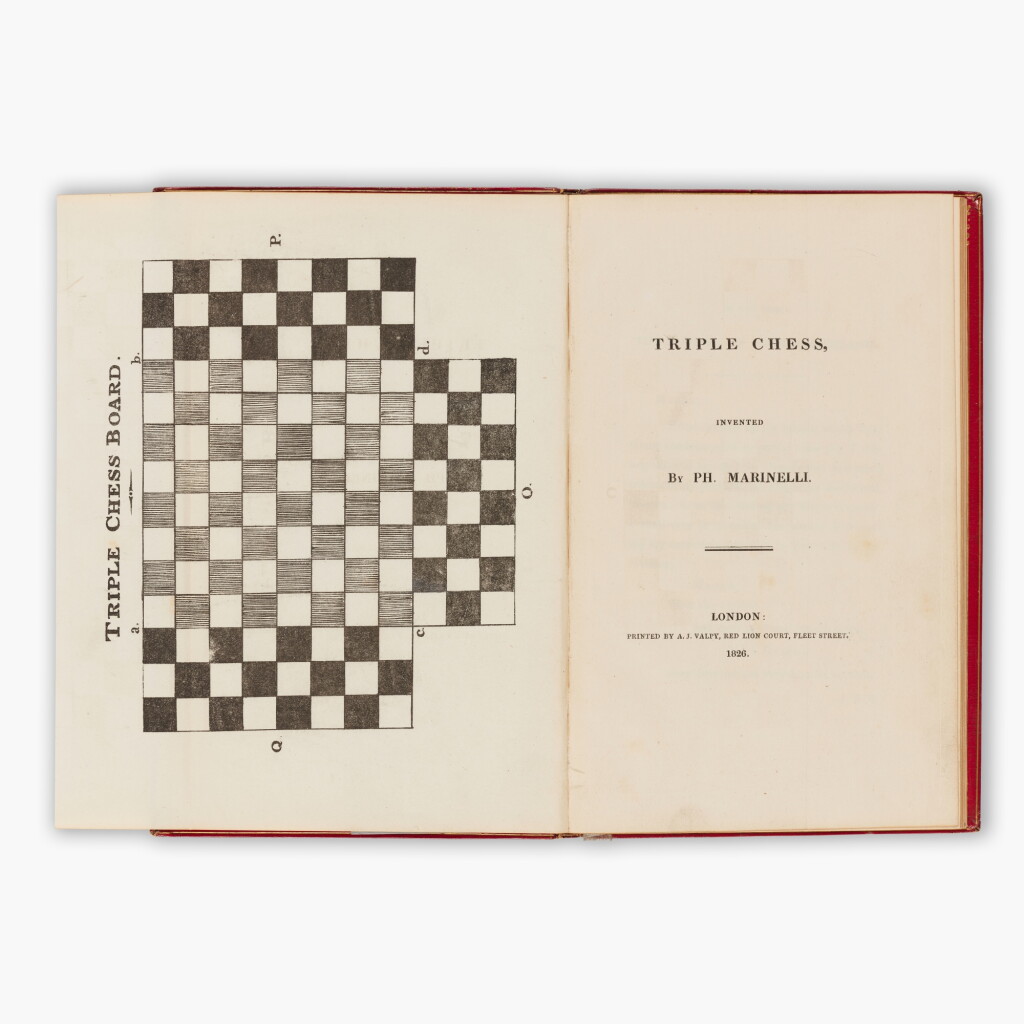 View full screen - View 1 of Lot 48. Philip Marinelli | Triple chess, London, 1826, contemporary red morocco gilt.
