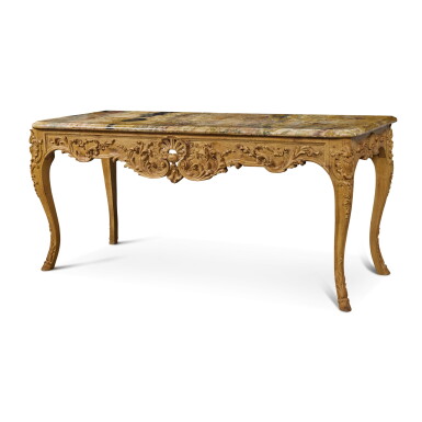 View full screen - View 1 of Lot 345. A Régence Carved Oak Console Table à Gibier, Circa 1725.