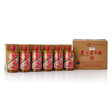 View full screen - View 1 of Lot 9445. 2021年產 "飛天牌" 精品貴州茅台酒 (原箱) Kweichow Flying Fairy Moutai Jingpin 2021 (6 BT50).