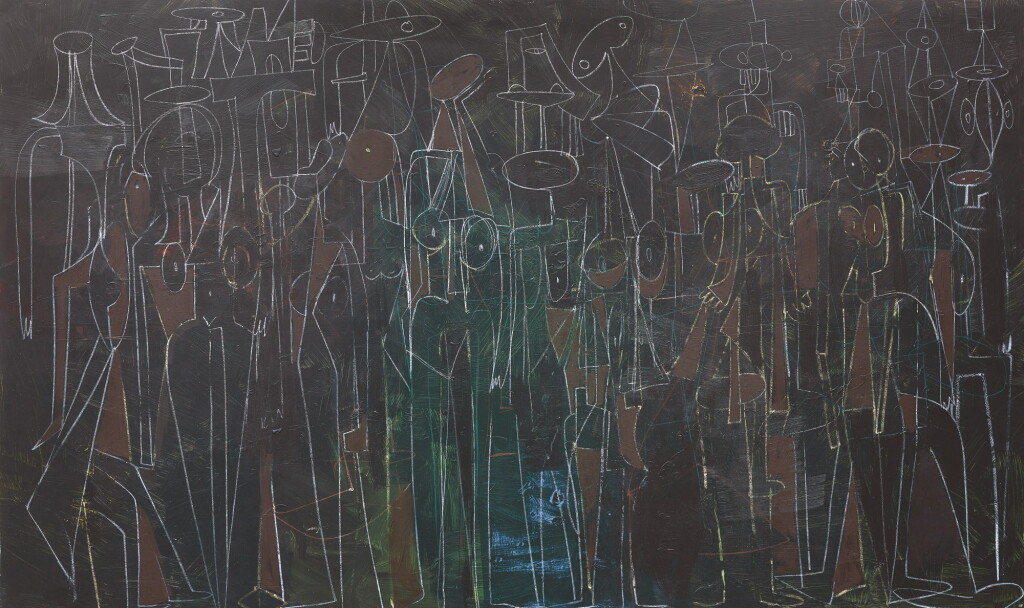 View full screen - View 1 of Lot 122. Black Standing Figures.