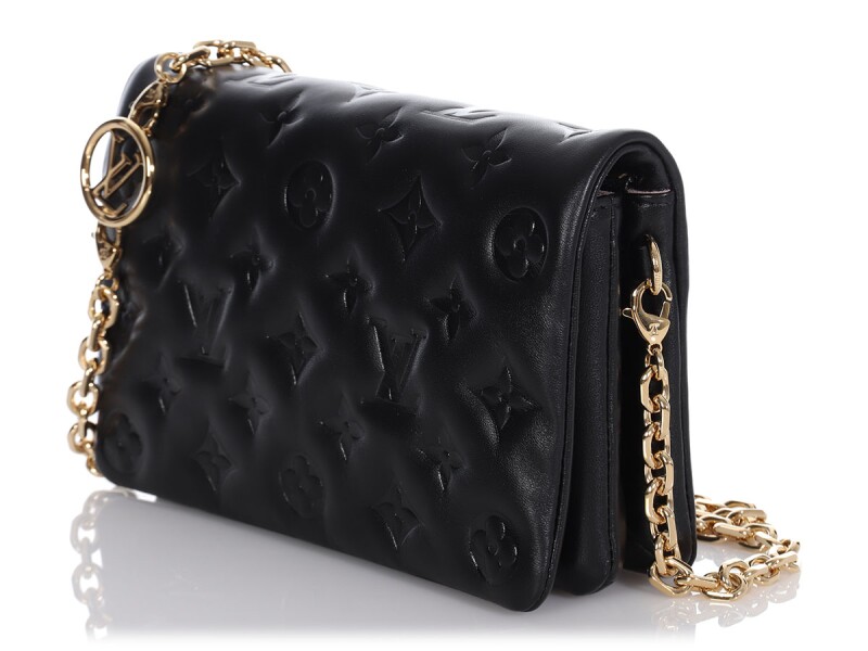 Louis Vuitton Black Shoulder Bag With Gold Chain Lv Shoulder Bag