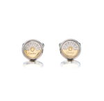 Pair of Silver and Gold 'Oscillating Weight' Cufflinks