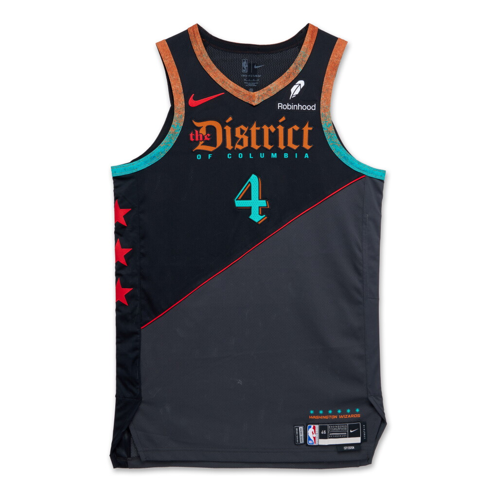 Voir en plein écran - Voir 1 du lot 197. Jared Butler Washington Wizards 2023-2024 In-Season Tournament Game Issued City Edition Jersey.