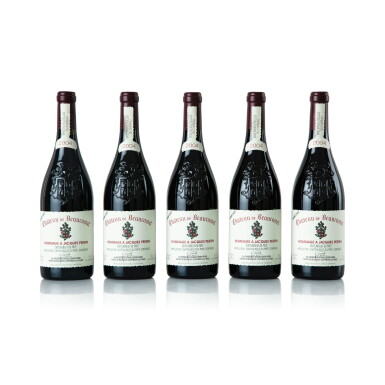 View full screen - View 1 of Lot 523. Château de Beaucastel, Hommage à Jacques Perrin 2004 (5 BT).