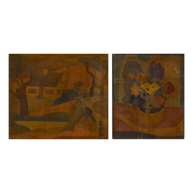 View full screen - View 1 of Lot 71. BLANCHE LAZZELL | BLOCK 108 AND BLOCK 109 (CAPE COD COTTAGE AND COFFEE POT).