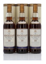 The Macallan 18 Year Old Sherry Oak 43.0 abv 1985 (3 Bottles 75cl)