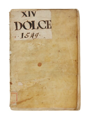 View full screen - View 1 of Lot 695. Dolce, Giocasta, Venice, Heirs of Aldo, 1549, early limp vellum.