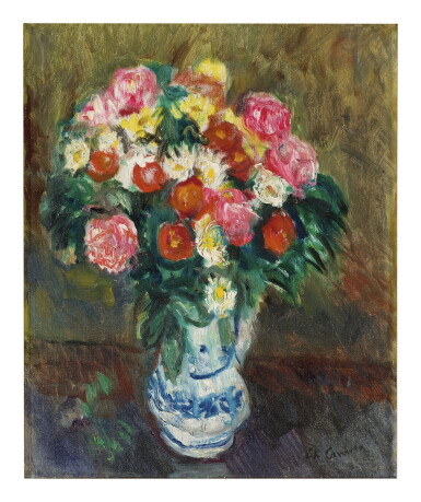 View full screen - View 1 of Lot 1. CHARLES CAMOIN | BOUQUET AU PICHET BLANC ET BLEU.